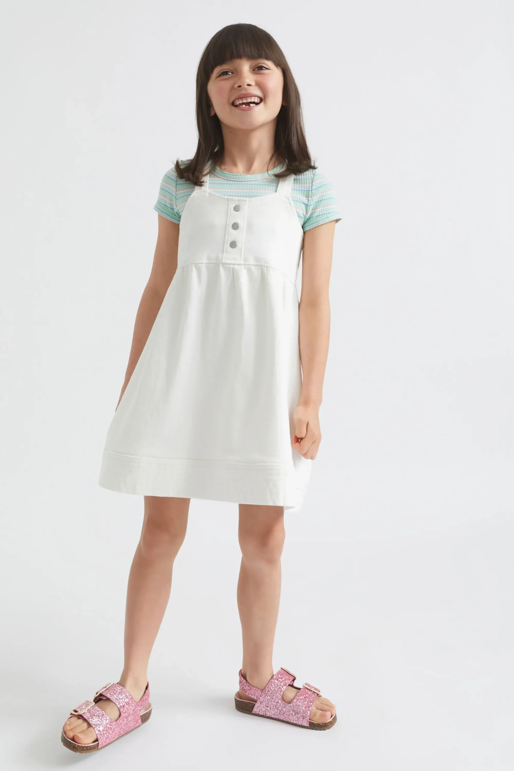 Girl Seed Heritage Denim & Jeans-Denim Pinafore