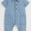 Baby Boy Seed Heritage Denim & Jeans-Denim Romper