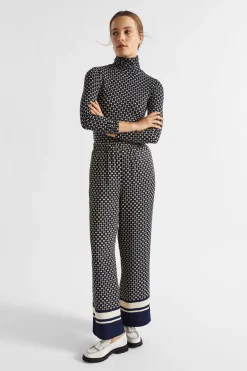 Woman Seed Heritage T-Shirts & Tops-Diamond Geo Roll Neck Top