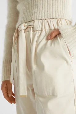 Woman Seed Heritage Pants-Elasticated Tapered Leg Pant