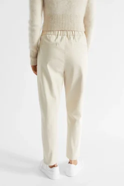 Woman Seed Heritage Pants-Elasticated Tapered Leg Pant