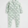 Newborn Seed Heritage Jumpsuits & Overalls-Elephant Jacquard Zipsuit