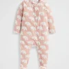 Newborn Seed Heritage Jumpsuits & Overalls-Elephant Jacquard Zipsuit