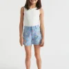 Girl Seed Heritage Shorts-Embroidered Denim Short