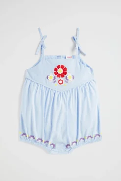 Baby Girl Seed Heritage Playsuits & Overalls-Embroidered Romper