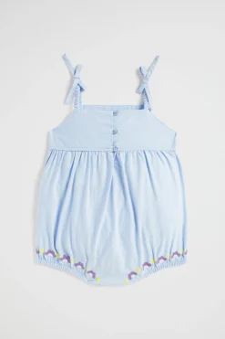 Baby Girl Seed Heritage Playsuits & Overalls-Embroidered Romper