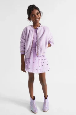Girl Seed Heritage Jackets & Vests-Faux Fur Bomber