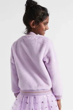 Girl Seed Heritage Jackets & Vests-Faux Fur Bomber