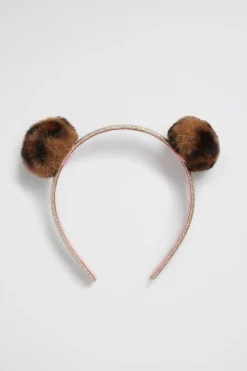 Girl Seed Heritage Hair Accessories-Faux Fur Pom Pom Headband