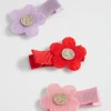 Girl Seed Heritage Hair Accessories-Felt Daisy Duck Clip Trio