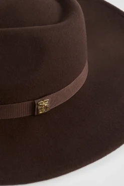 Woman Seed Heritage Hats & Gloves-Felt Trim Detail Fedora