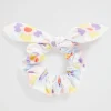 Girl Seed Heritage Hair Accessories-Floral Bow Scrunchie