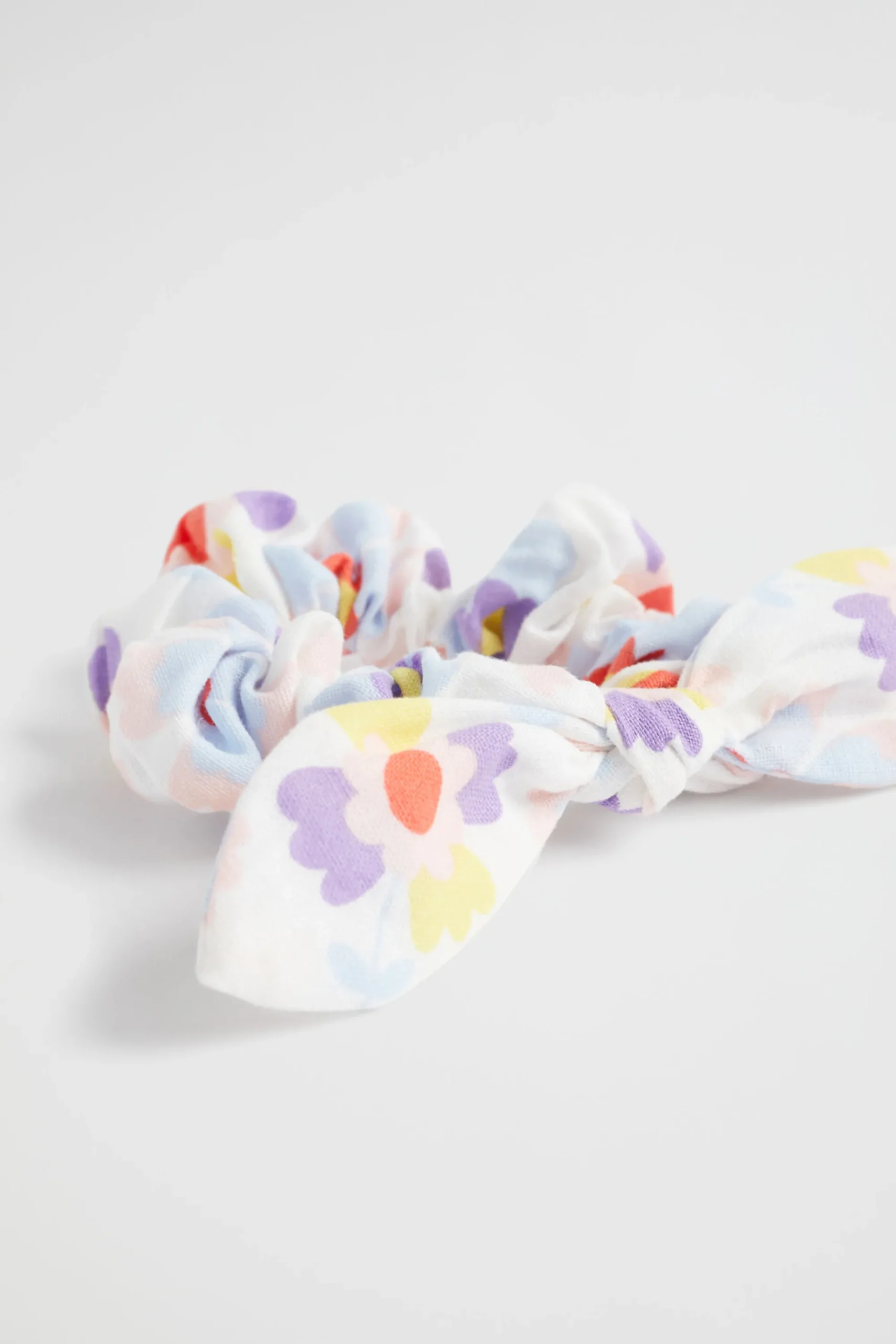Girl Seed Heritage Hair Accessories-Floral Bow Scrunchie