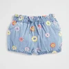 Baby Girl Seed Heritage Denim & Jeans-Floral Denim Short