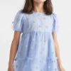 Girl Seed Heritage Dresses-Floral Embroidered Dress