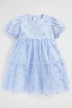 Girl Seed Heritage Dresses-Floral Embroidered Dress