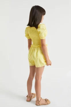 Girl Seed Heritage Dresses-Floral Openwork Playsuit