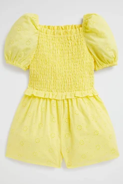 Girl Seed Heritage Dresses-Floral Openwork Playsuit