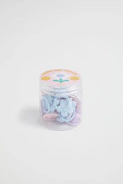 Girl Seed Heritage Hair Accessories-Flower Hair Elastics Tub
