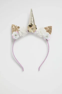 Girl Seed Heritage Hair Accessories-Flower Unicorn Headband