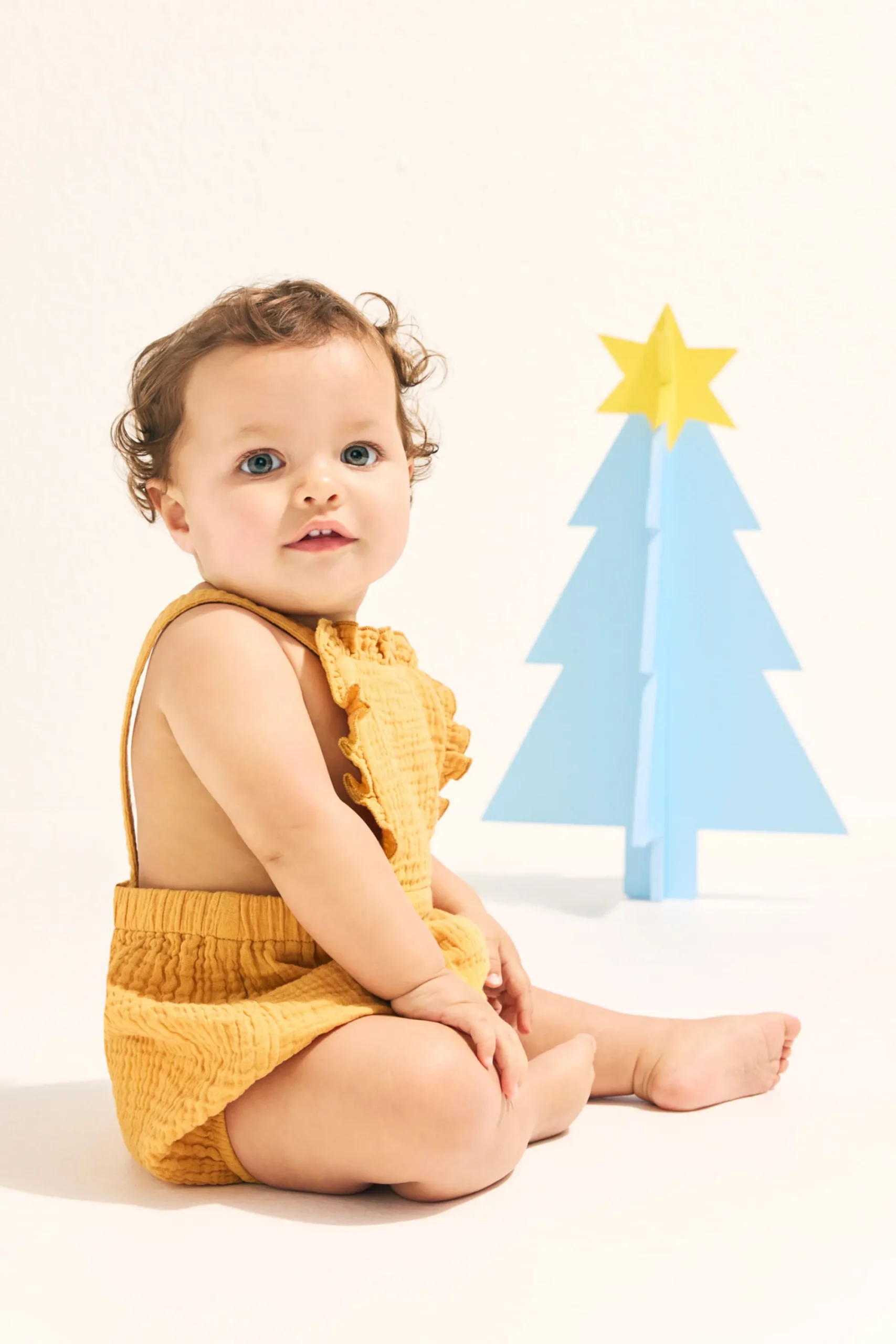 Newborn Seed Heritage Jumpsuits & Overalls-Frill Romper