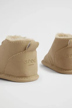 Newborn Seed Heritage Booties-Fur Lined Bootie