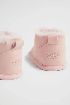 Newborn Seed Heritage Booties-Fur Lined Bootie