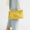 Woman Seed Heritage Leather Bags-Gathered Leather Clutch