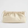 Woman Seed Heritage Leather Bags-Gathered Leather Clutch