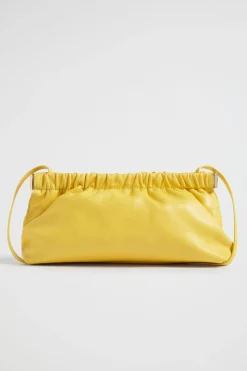 Woman Seed Heritage Leather Bags-Gathered Leather Clutch