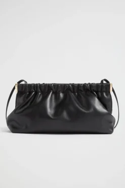 Woman Seed Heritage Leather Bags-Gathered Leather Clutch