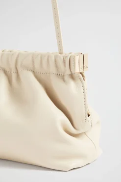 Woman Seed Heritage Leather Bags-Gathered Leather Clutch