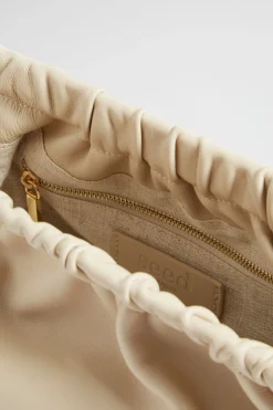 Woman Seed Heritage Leather Bags-Gathered Leather Clutch