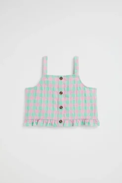 Girl Seed Heritage T-Shirts & Tops-Gingham Cami