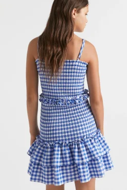 Teen Girl Seed Heritage Dresses-Gingham Frill Dress