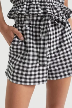 Teen Girl Seed Heritage Shorts-Gingham Tie-Waist Short