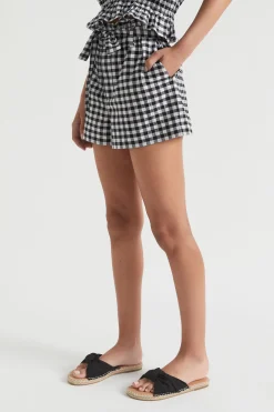 Teen Girl Seed Heritage Shorts-Gingham Tie-Waist Short
