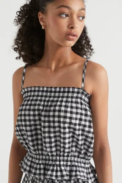 Teen Girl Seed Heritage T-Shirts & Tops-Gingham Top