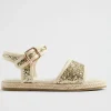 Girl Seed Heritage Sandals & Slides-Glitter Open Toe Espadrille