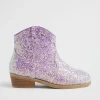 Girl Seed Heritage Boots-Glitter Short Cowboy Boot