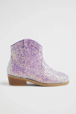 Girl Seed Heritage Boots-Glitter Short Cowboy Boot