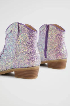 Girl Seed Heritage Boots-Glitter Short Cowboy Boot