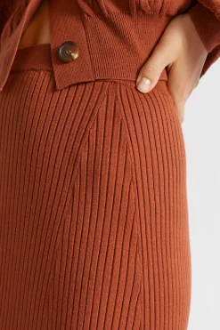 Woman Seed Heritage Skirts-Godet Knit Skirt