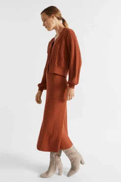 Woman Seed Heritage Skirts-Godet Knit Skirt