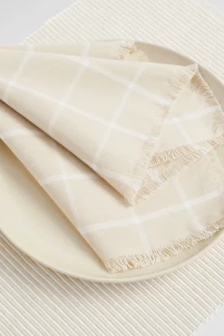 Seed Heritage Kitchen & Dining-Grid Napkin Set Of 4