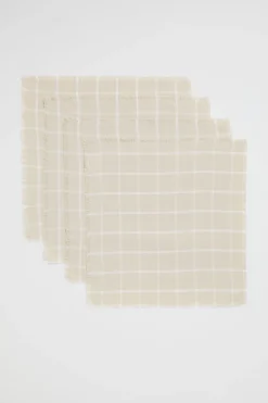 Seed Heritage Kitchen & Dining-Grid Napkin Set Of 4