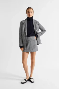 Woman Seed Heritage Skirts-Houndstooth A Line Mini Skirt