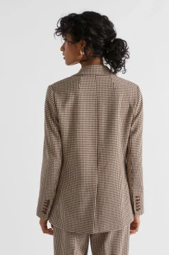 Woman Seed Heritage Jackets & Vests-Houndstooth Blazer