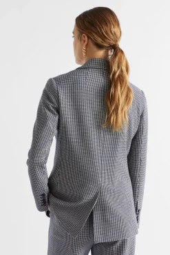 Woman Seed Heritage Jackets & Vests-Houndstooth Blazer