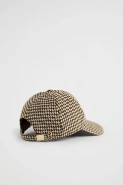 Woman Seed Heritage Hats & Gloves-Houndstooth Cap